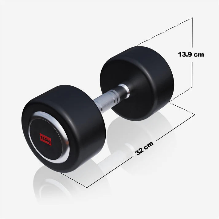 Pro kiinteä kumipinnoitettu käsipaino 2,5–50 kg
