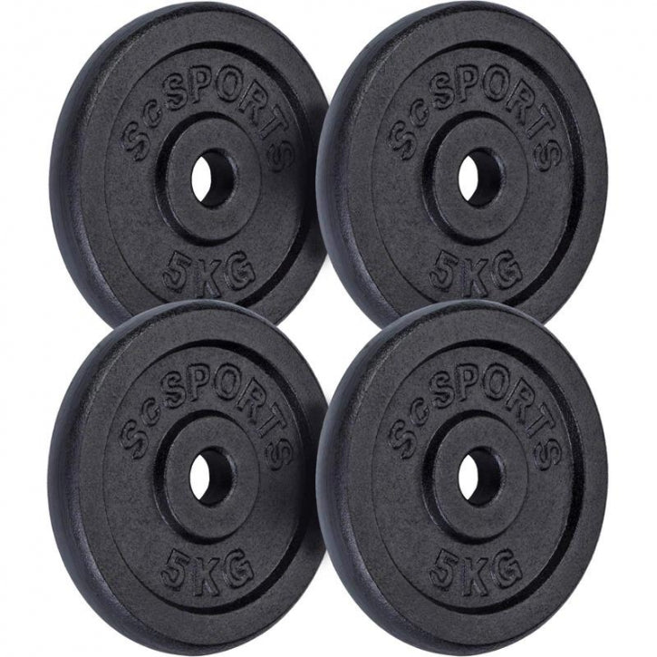 ScSPORTS levypainot 4 x 5 kg, 30 mm