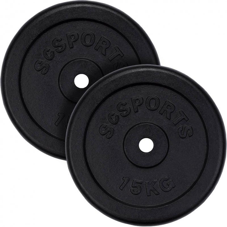 ScSPORTS levypainot 2 x 15 kg, 30 mm