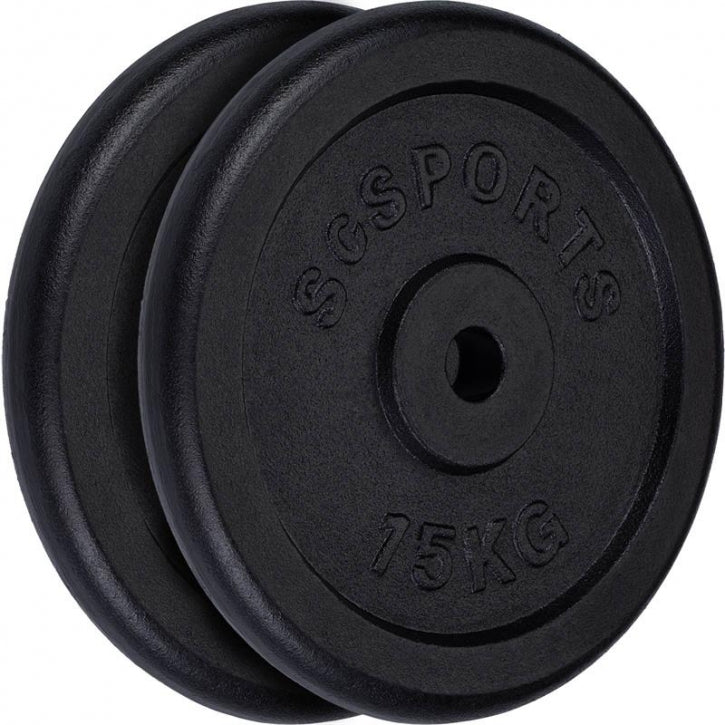 ScSPORTS levypainot 2 x 15 kg, 30 mm