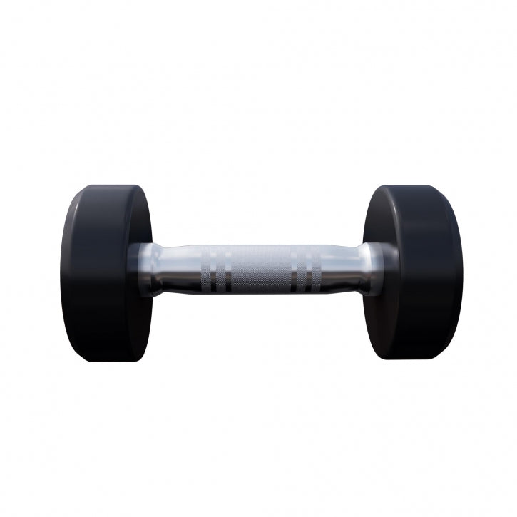 Pro kiinteä käsipainopari, kumipinnoitettu, 2,5–15 kg