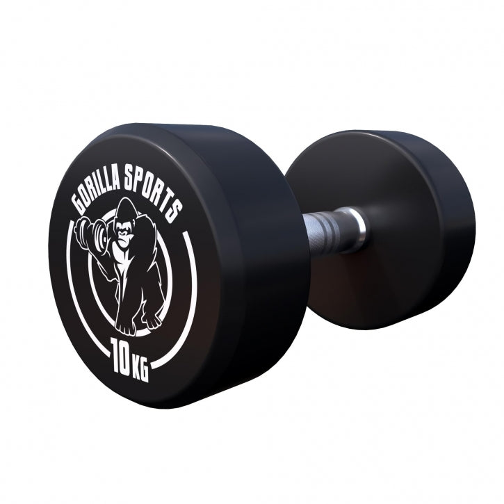 Pro kiinteä käsipainopari, kumipinnoitettu, 2,5–15 kg