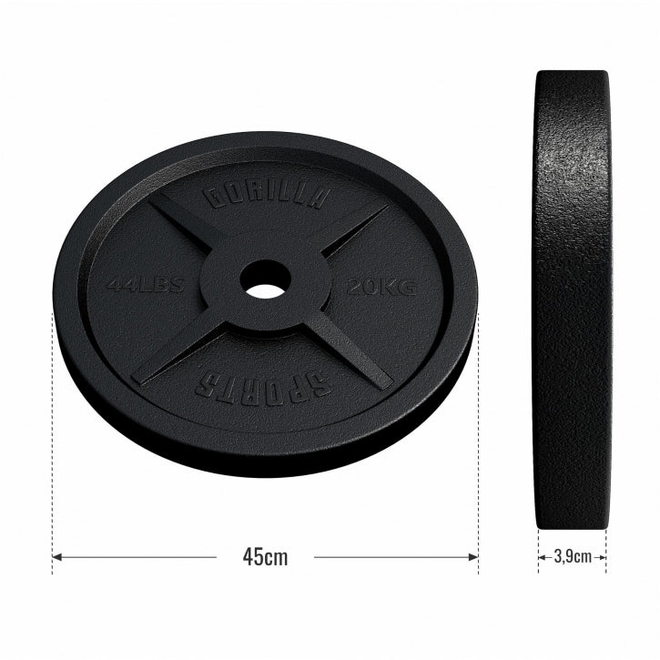 Valurautainen levypaino 20 kg 50 mm