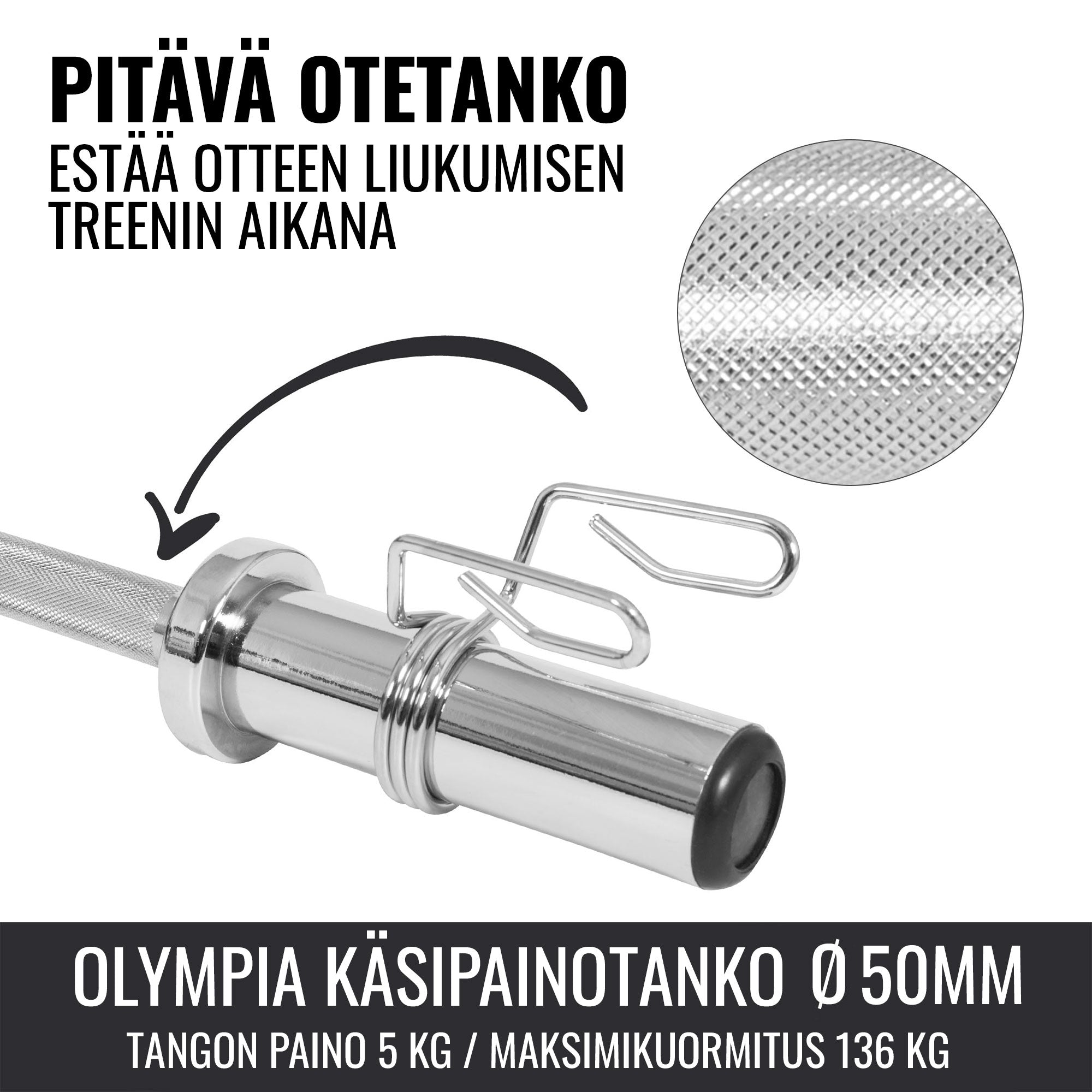 Olympia EZ-mutkatanko- ja käsipainotankosetti 75 kg