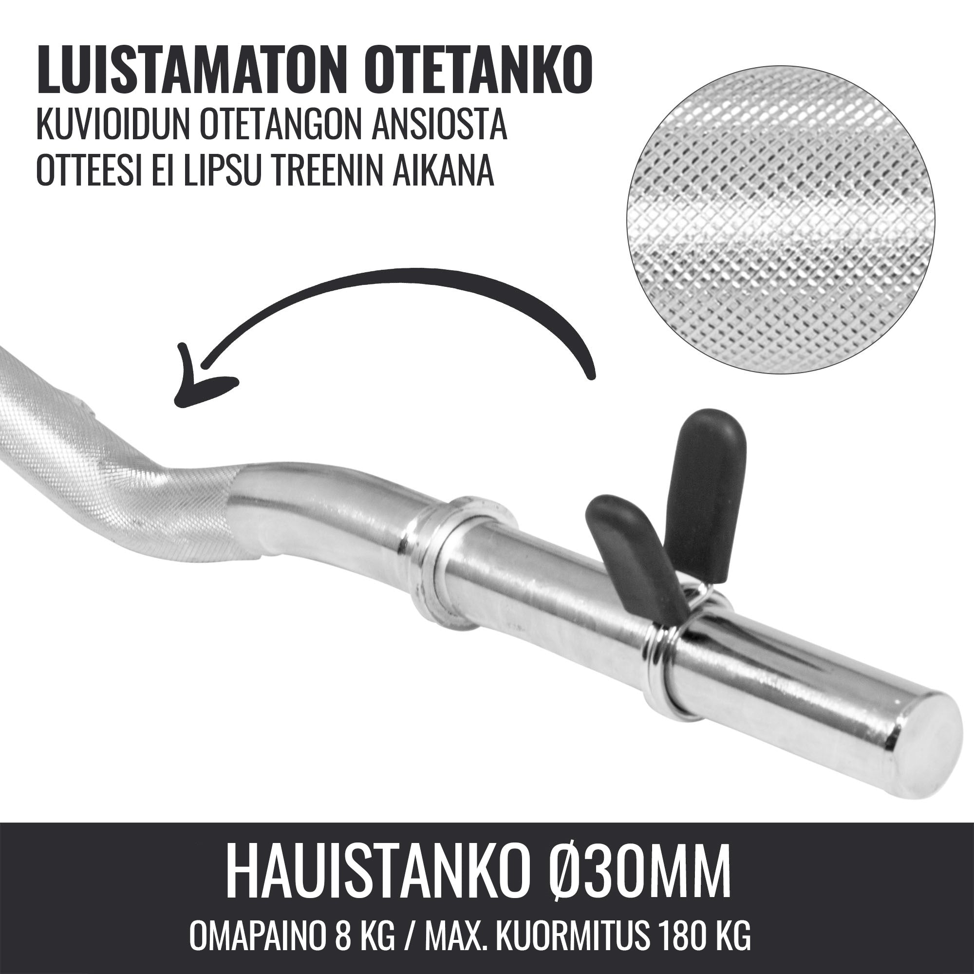 Tankosetti 30 mm jousilukoilla, 4 tankoa