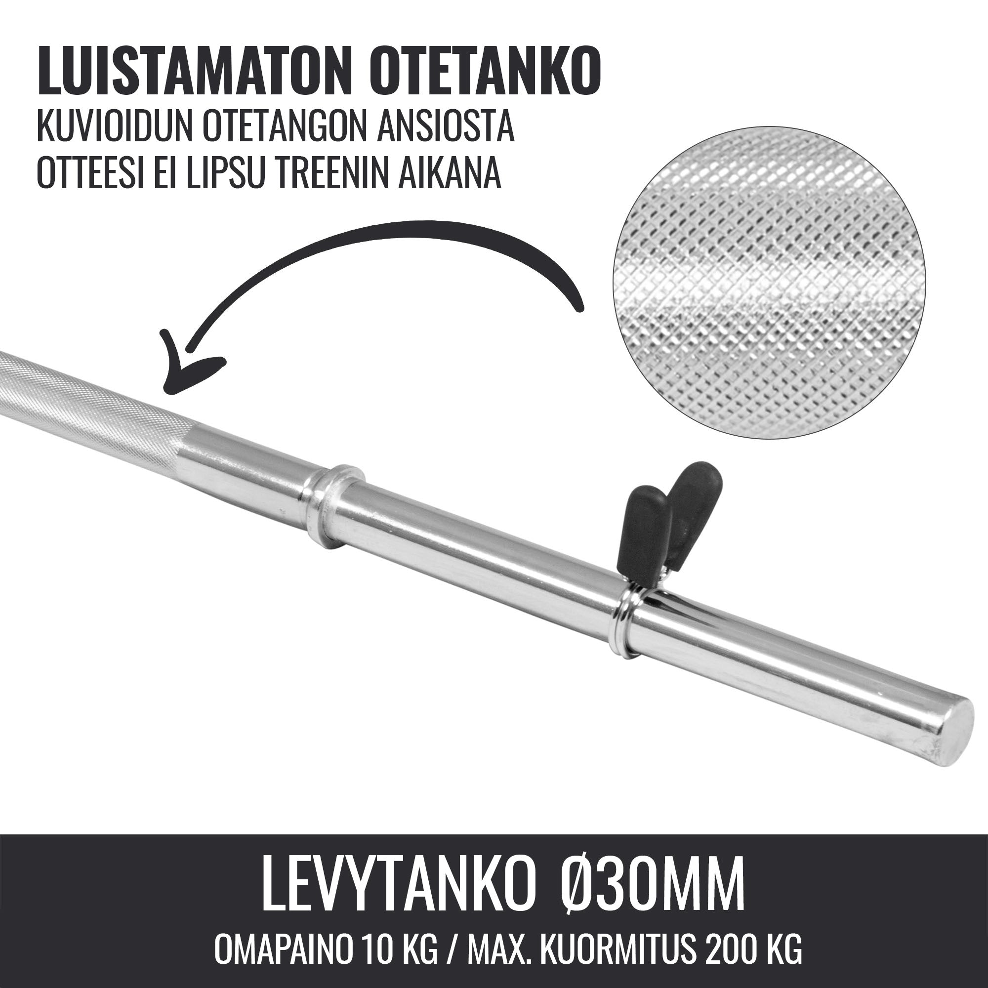 Tankosetti 30 mm jousilukoilla, 4 tankoa
