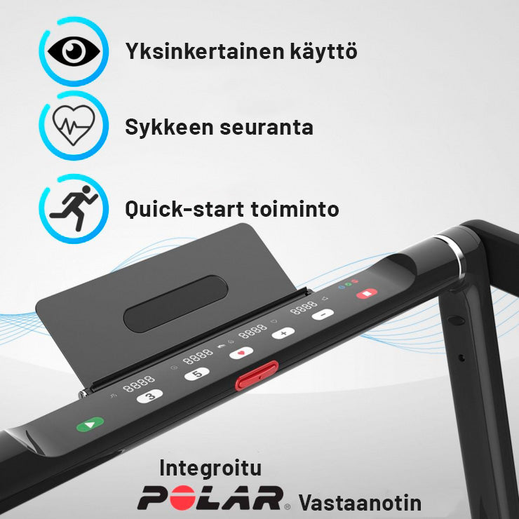 M8 kokoontaitettava juoksumatto, punainen