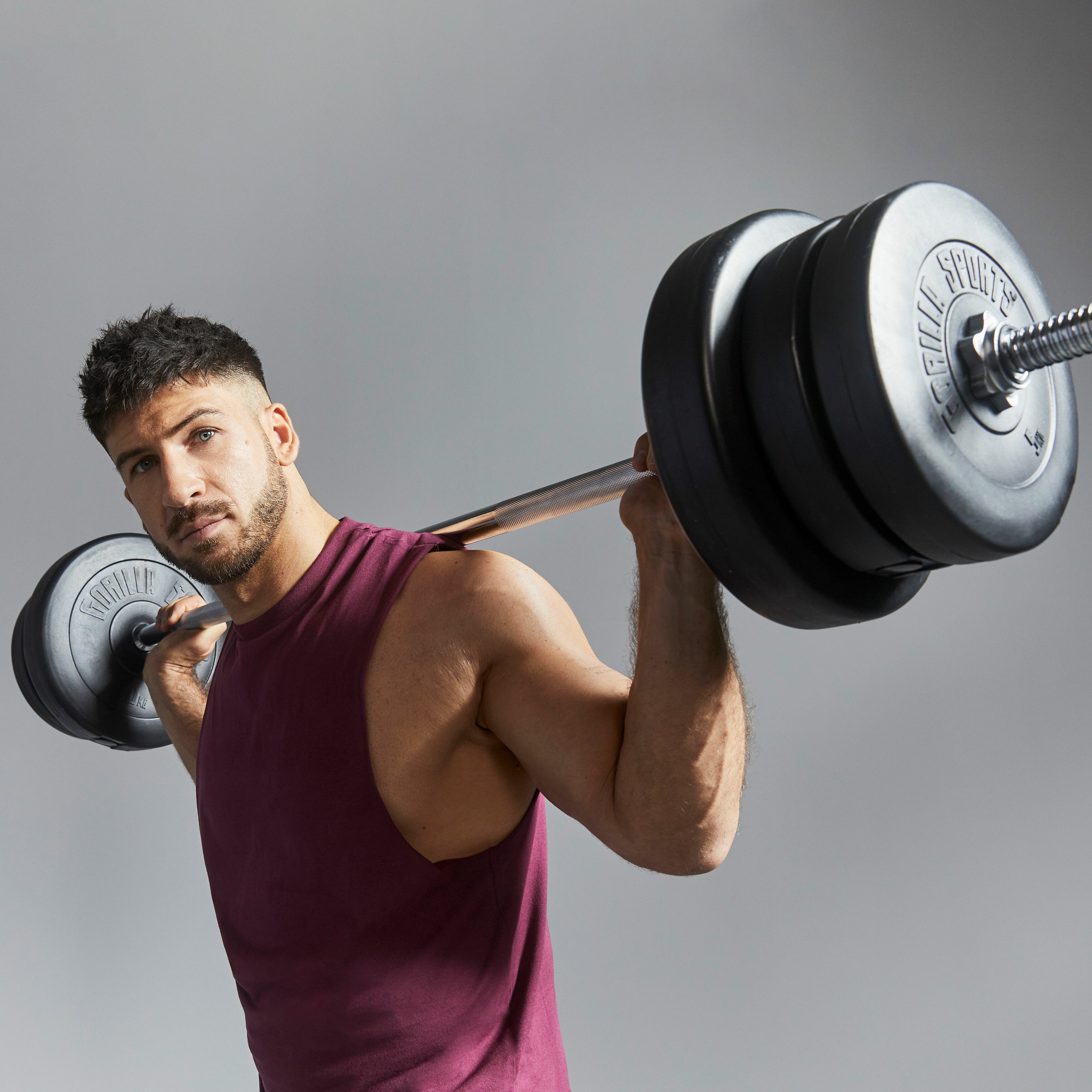 Vinyylinen levytankosarja 100 kg suoralla ja EZ-tangolla