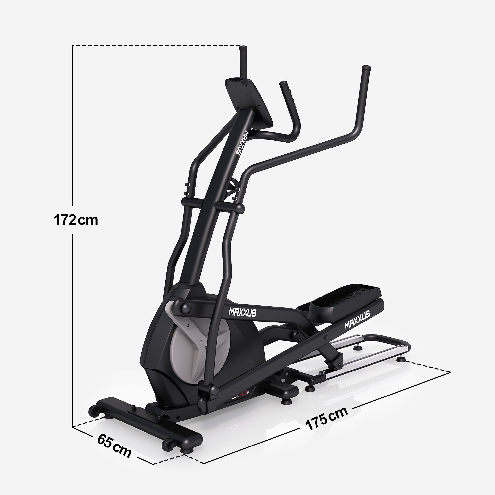 MAXXUS CX 4.3f, kokoontaitettava crosstrainer 51 cm askelpituus ja Bluetooth