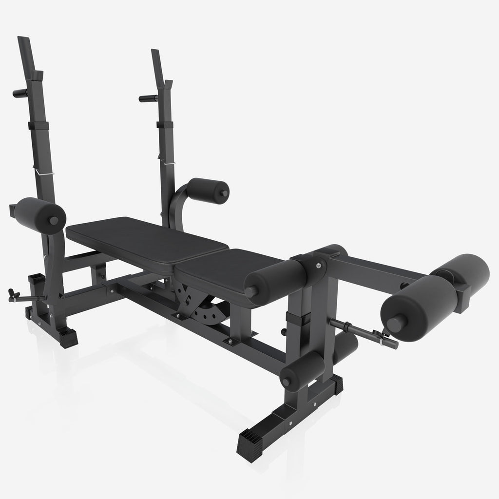Säädettävä monitoimipenkki max 280 kg, Black Edition