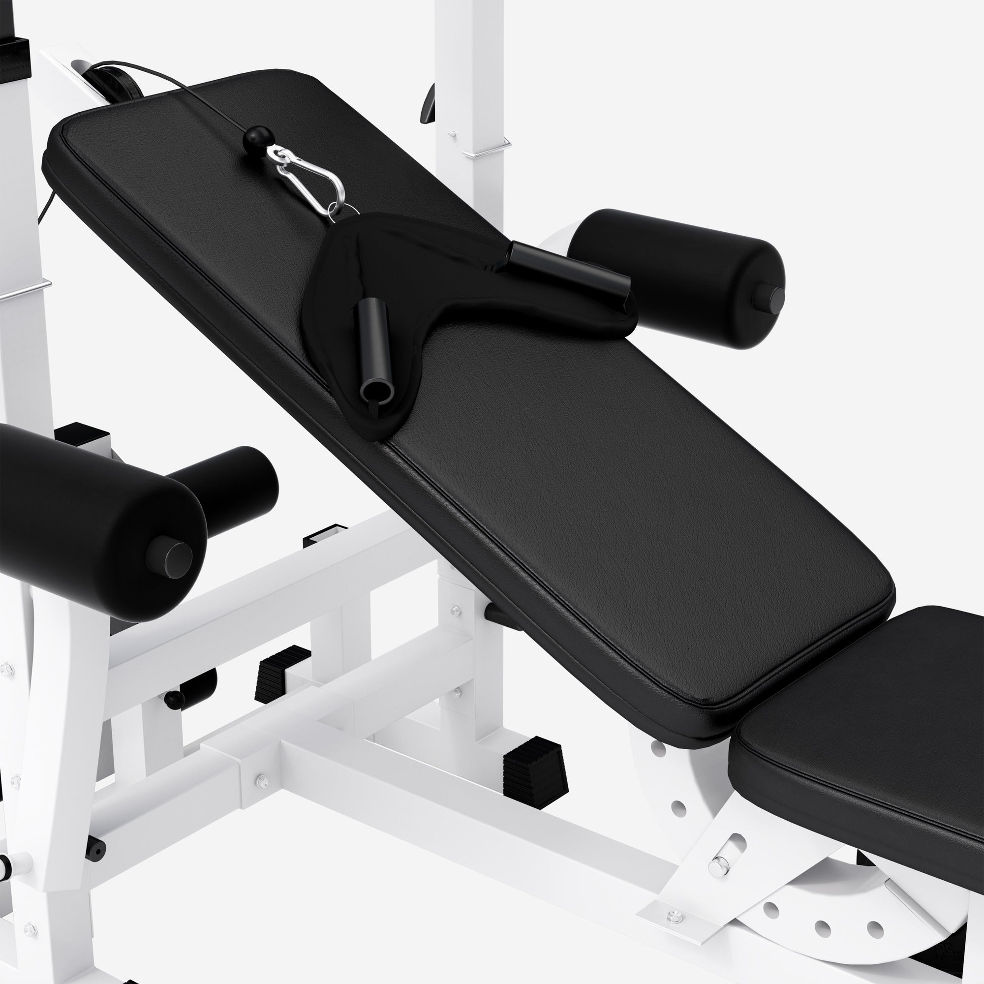 Säädettävä painonnostopenkki + levytankosarja 108 kg