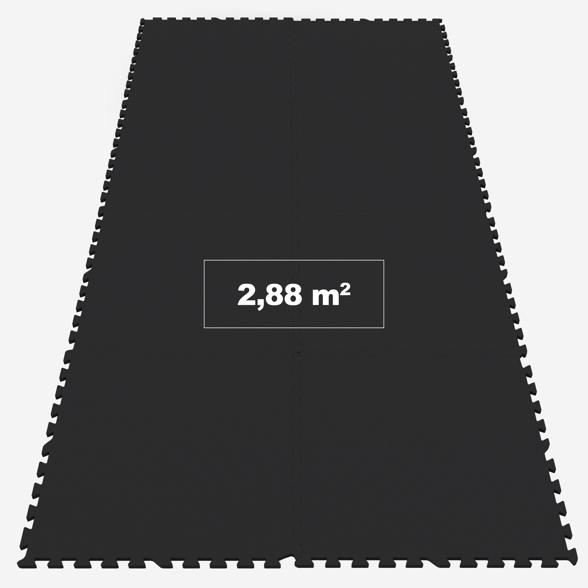 Palamatto 8 palaa 60 x 60 x 1,2 cm, musta