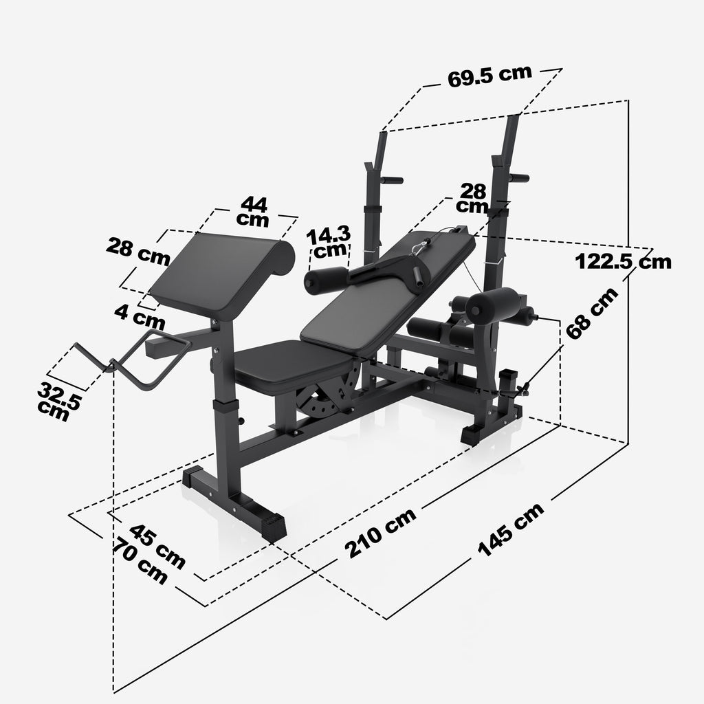 Monipuolinen treeniasema 100 kg Tri Grip painosetillä