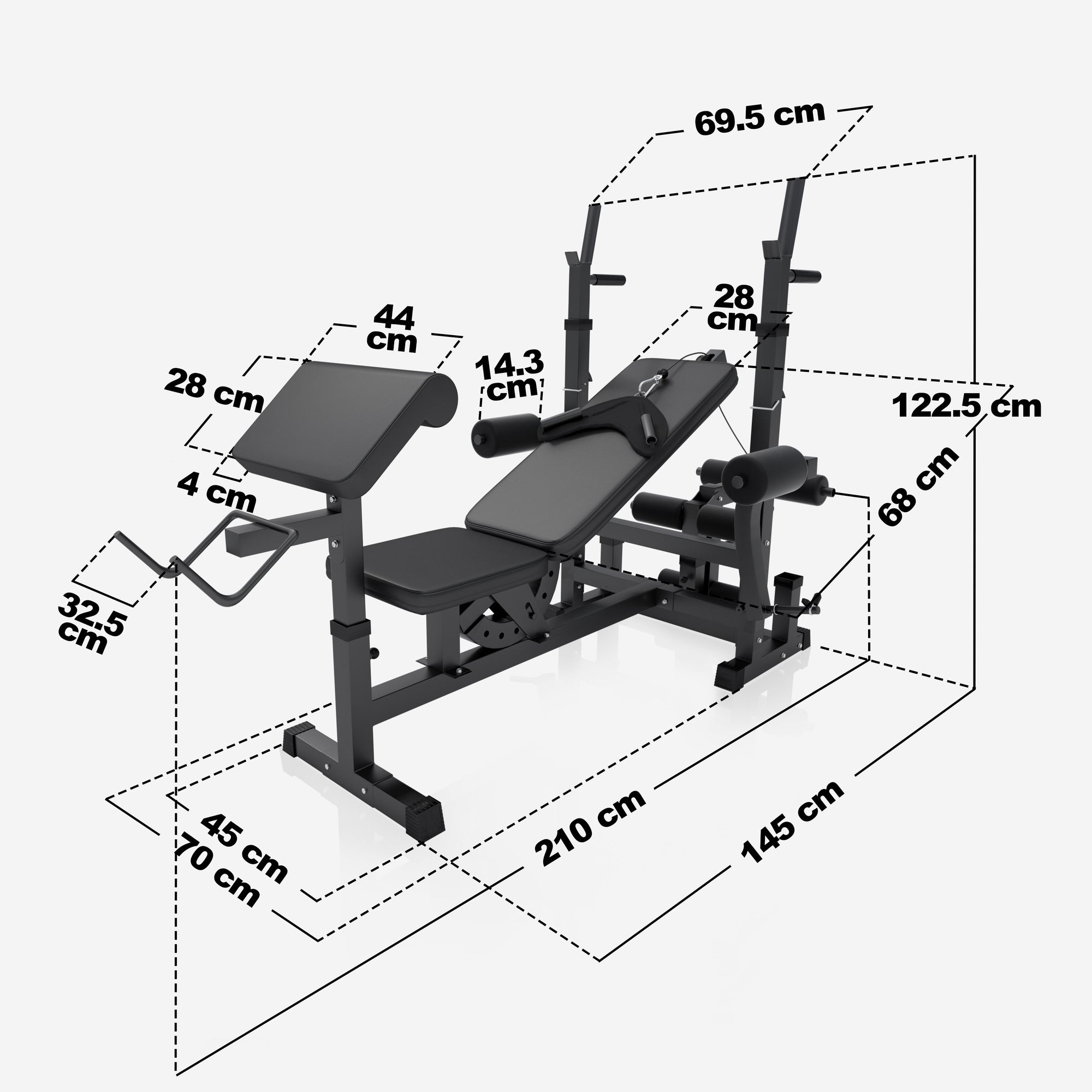 Monipuolinen treeniasema 100 kg Tri Grip painosetillä