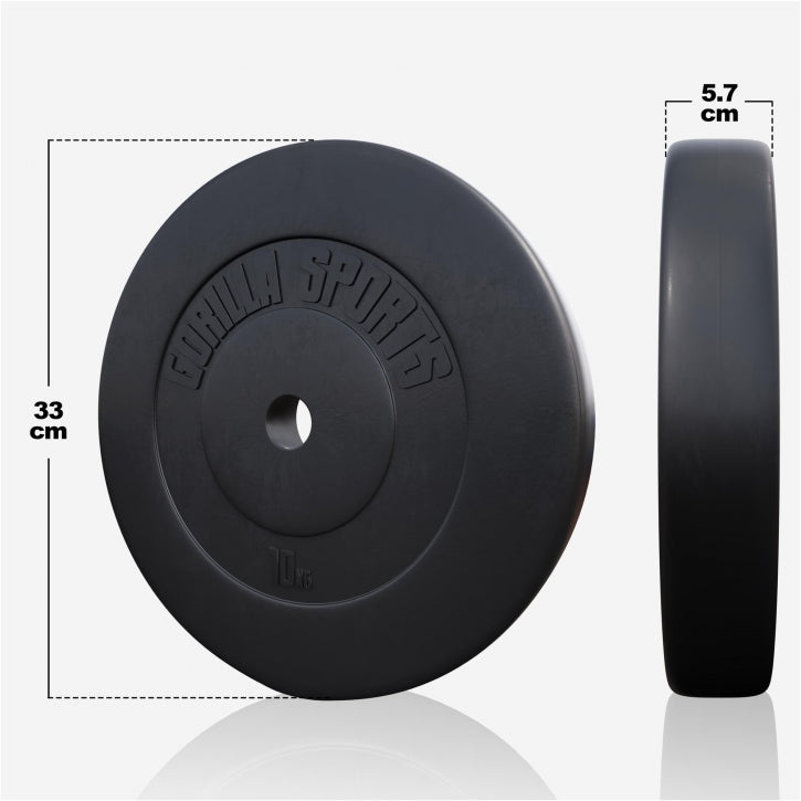Vinyylinen levytankosarja 100 kg tangolla ja käsipainoilla