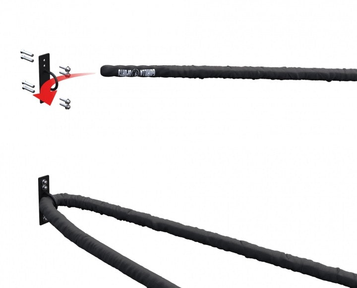 Battlerope 15 m, 5 cm, seinäkiinnikkeellä