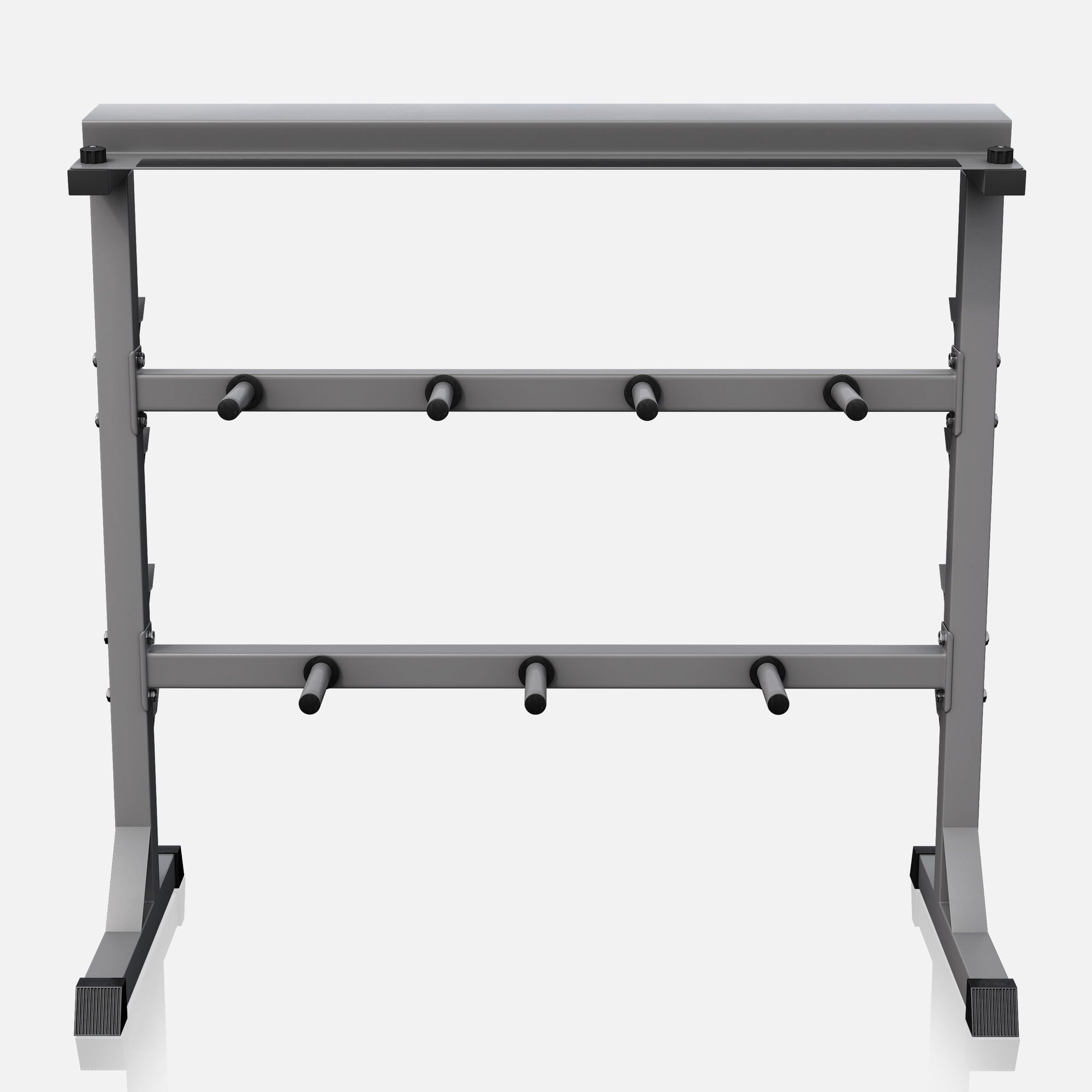 3-In-1 painoteline levypainoille, käsipainoille ja tangoille, harmaa