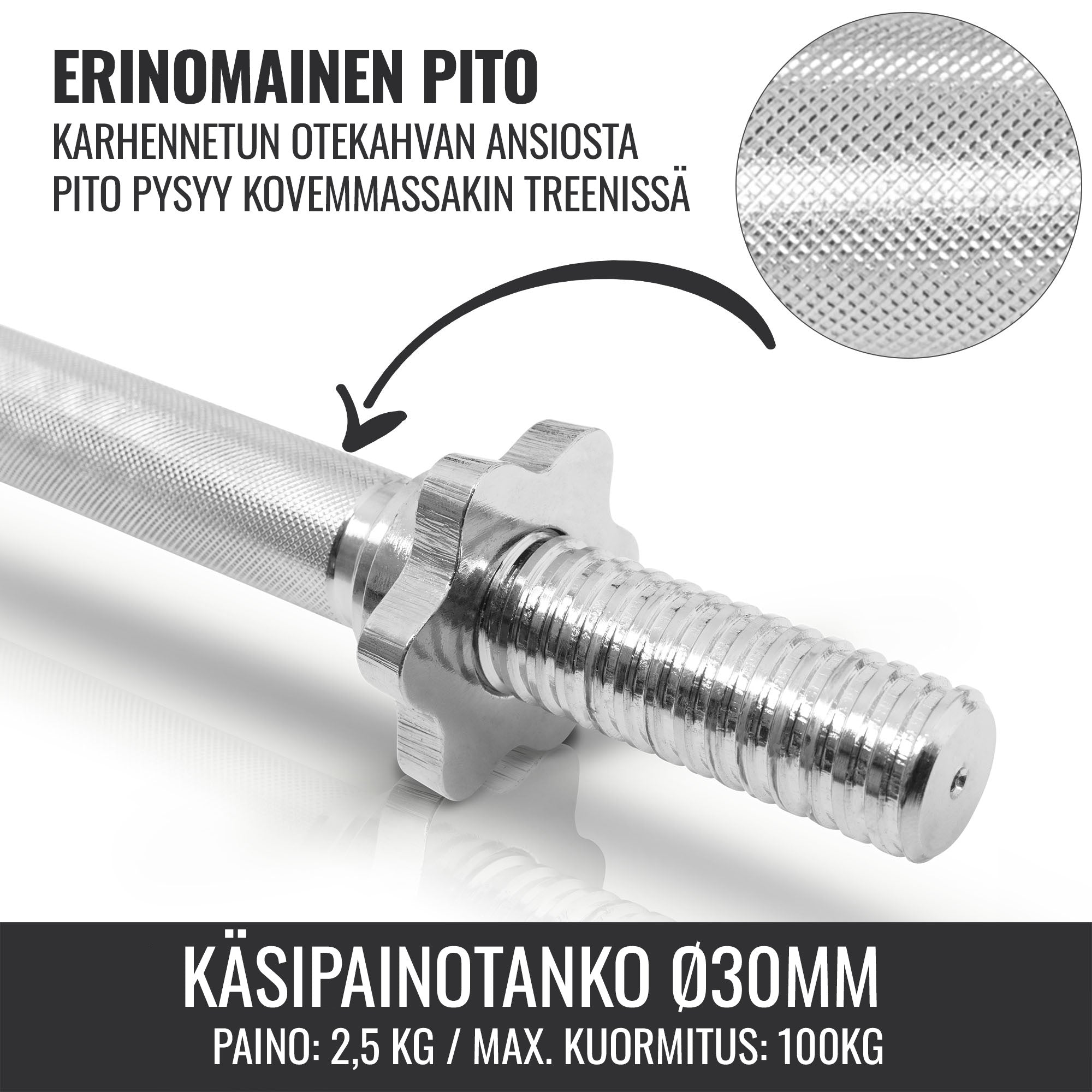 Tri Grip käsipainosetti 30 kg valuraudasta