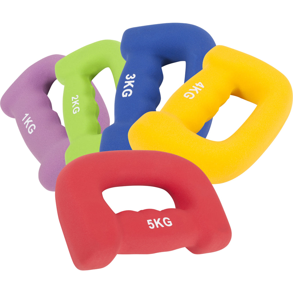 Otekäsipainot neopreenipinnoitteella 1–5 kg