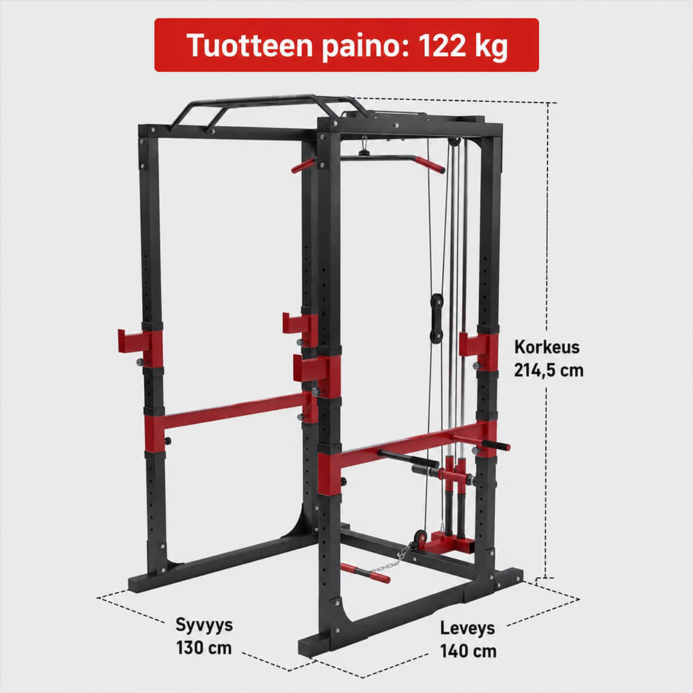 Power Rack kükipuur alumise ja ülemise plokiga
