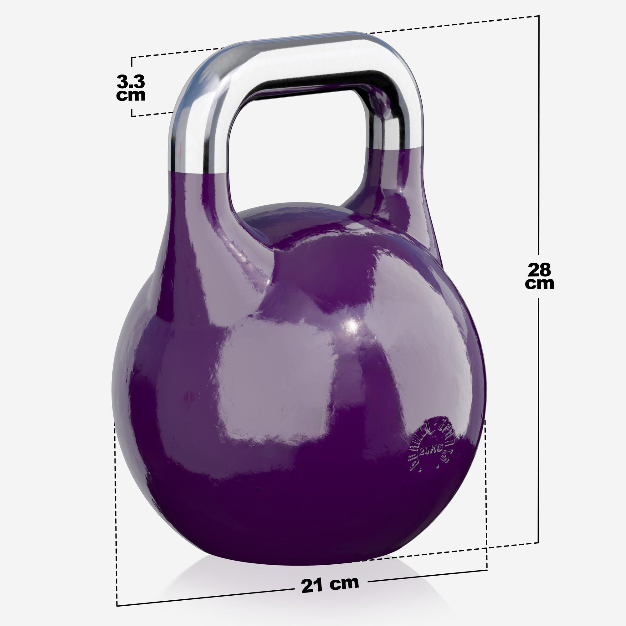 Kisakahvakuula 20 kg, violetti, valettu teräs